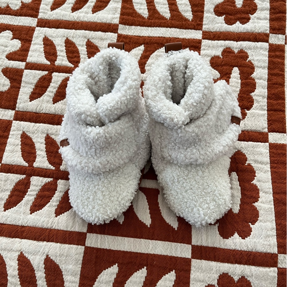 Cozy White Kids Slippers